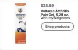 Walgreens Voltaren arthritis pain gel offer