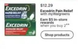 Walgreens Excedrin Pain Relief with myWalgreens offer