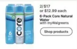 Walgreens Core natural water offer