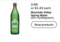 Walgreens Mountain Valley Spring Water offer