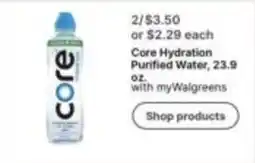 Walgreens Core Hydration Purified Water offer