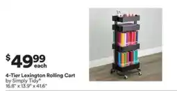Michaels 4-Tier Lexington Rolling Cart by Simply Tidy offer