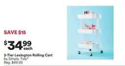 Michaels 3-Tier Lexington Rolling Cart by Simply Tidy offer