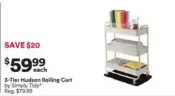 Michaels 3-Tier Hudson Rolling Cart by Simply Tidy offer