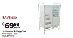 Michaels 15-Drawer Rolling Cart by Simply Tidy offer