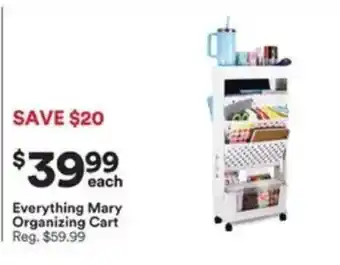 Michaels Everything Mary Organizing Cart offer