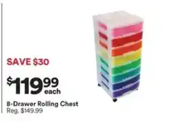 Michaels 8-Drawer Rolling Chest offer