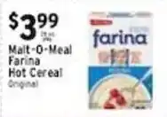 Associated Malt-O-Meal Farina Hot Cereal Original offer