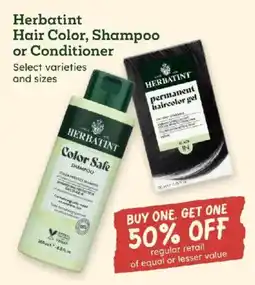 Sprouts Farmers Market Herbatint Hair Color, Shampoo or Conditioner offer