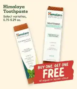 Sprouts Farmers Market Himalaya toothpaste offer