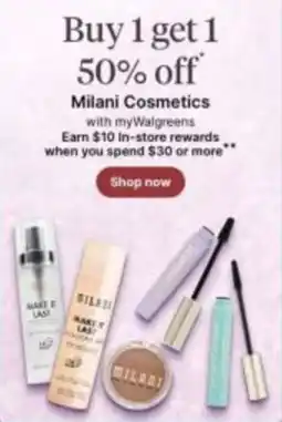 Walgreens Milani Cosmetics offer