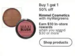 Walgreens Rimmel Cosmetics Maxi Blush offer