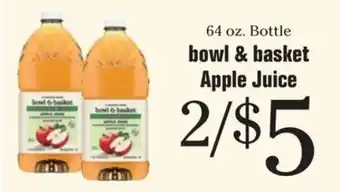Bowl & basket apple juice