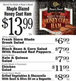 Morton Williams Bear's Head Maple Glazed Honey Coat Ham offer