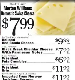 Morton Williams Morton Williams domestic swiss cheese offer