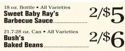 Morton Williams Sweet Baby Ray's Barbecue Sauce offer