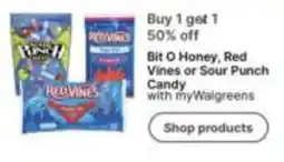 Walgreens Bit O Honey, Red Vines or Sour Punch Candy offer