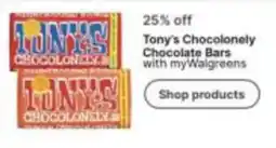Walgreens Tony's Chocolonely Chocolate Bars offer