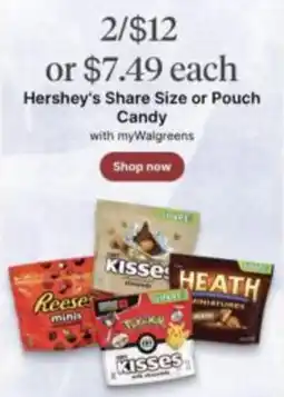 Walgreens Hershey's Share Size or Pouch Candy offer