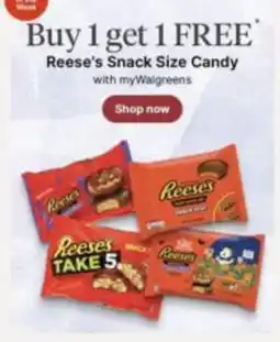 Walgreens Reese's Snack Size Candy offer