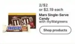 Walgreens Mars Single-Serve Candy offer