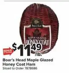 Giant Food Boar's Head Maple Glazed Honey Coat Ham offer