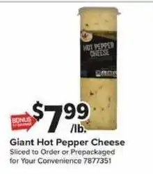 Giant Food Giant Hot Pepper Cheese offer