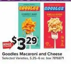 Giant Food Goodles Macaroni and Cheese offer