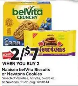 Giant Food Nabisco belVita Biscuits or Newtons Cookies offer