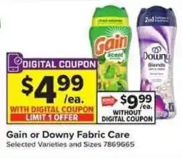 Giant Food Gain or Downy Fabric Care offer