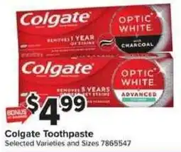 Giant Food Colgate toothpaste offer