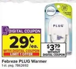 Giant Food Febreze plug warmer offer