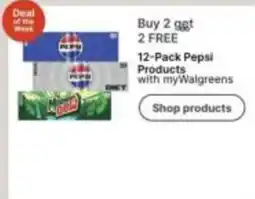 Walgreens 12-Pack Pepsi Products offer