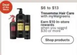 Walgreens Tresemme Hair Care with myWalgreens offer