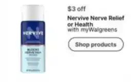 Walgreens Nervive Nerve Relief or Health offer