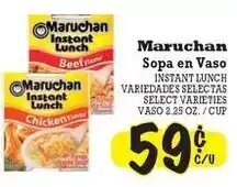 La Michoacana Maruchan instant lunch offer