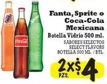 La Michoacana Fanta, Sprite or Coca-Cola Mexican offer