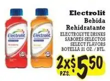 La Michoacana Electrolyte Drinks offer
