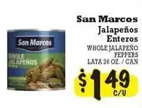 La Michoacana San Marcos whole jalapeño peppers offer