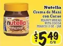La Michoacana Nutella peanut spread offer