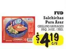 La Michoacana Fud grilling sausages offer