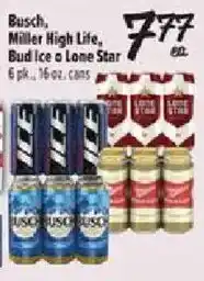 Fiesta Mart Busch, Miller High Life, Bud Ice or Lone Star offer
