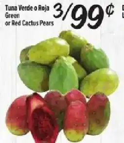 Fiesta Mart Tuna Verde o Roja Green or Red Cactus Pears offer