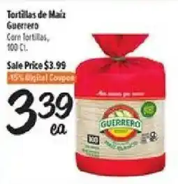 El Super Guerrero Corn Tortillas offer