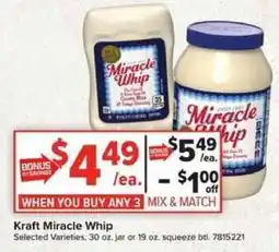Giant Food Kraft miracle whip offer