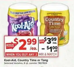 Giant Food Kool-Aid, Country Time or Tang offer