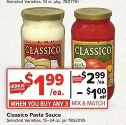 Giant Food Classico Pasta Sauce offer