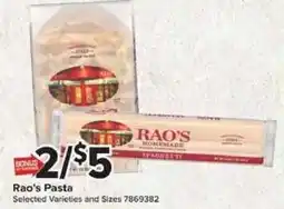 Giant Food Rao's Pasta offer