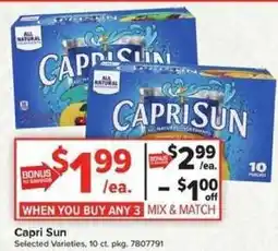 Giant Food Capri Sun offer