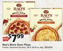 Giant Food Rao's Brick Oven Pizza offer